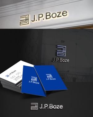 D.R DESIGN (Nakamura__)さんのスクールショップ男子学生服PB商品ロゴを将来イメージしている。店名ロゴ「J.P.Boze」をへの提案