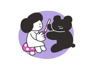 もりちん (morrymoriko)さんの熊のキャラクターデザインへの提案