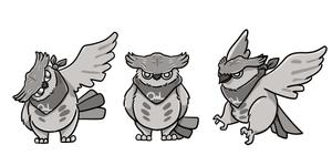 上野 (momohiki011)さんの会社名の「owl」フクロウのキャラクターデザインへの提案