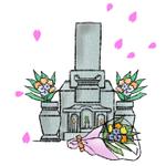 羽根　志保 (hane-shiho)さんの《採用されたら次回10万〜の発注有り》お墓の営業冊子のカバー用「お花が供えてある墓石」のイラストへの提案