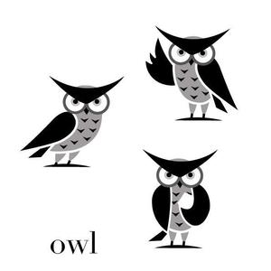 marukei (marukei)さんの会社名の「owl」フクロウのキャラクターデザインへの提案