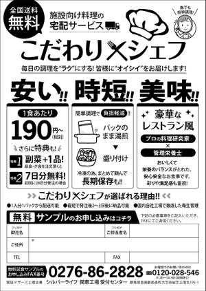 KJ (KJ0601)さんの高齢者施設向け食材のFAXDM作成への提案