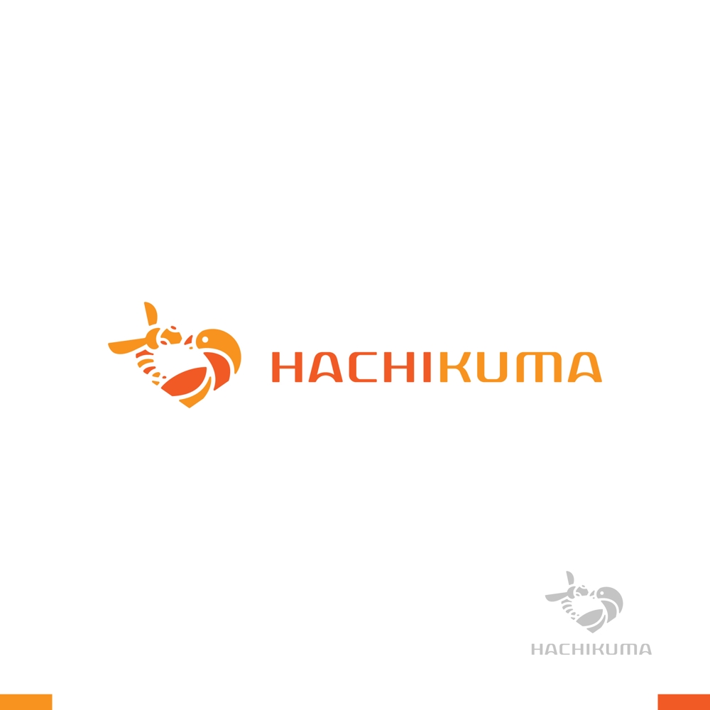 企業ロゴ「ハチクマ」のロゴ作成