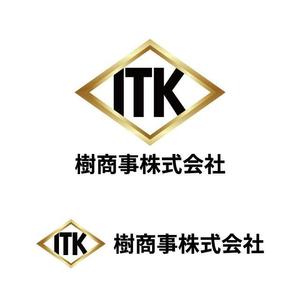 j-design (j-design)さんの白と黒と金の３色使い、ITKの３文字をベースにしたロゴ　への提案