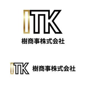 j-design (j-design)さんの白と黒と金の３色使い、ITKの３文字をベースにしたロゴ　への提案