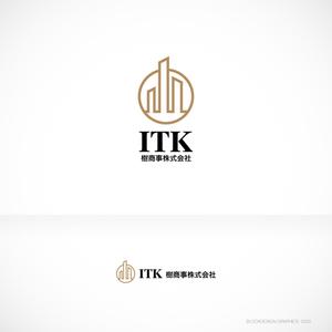 ブロックデザイン (blockdesign)さんの白と黒と金の３色使い、ITKの３文字をベースにしたロゴ　への提案