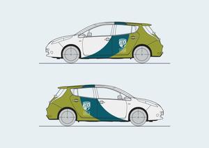 Azul-Endo (endoucolor)さんのデルハウスに展示する日産リーフのラッピングデザインへの提案
