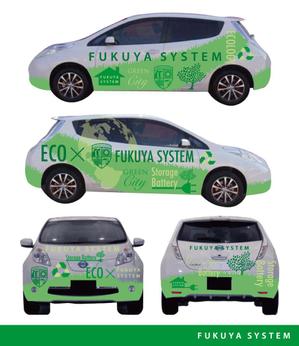 C DESIGN (conifer)さんのデルハウスに展示する日産リーフのラッピングデザインへの提案