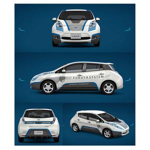 happywave (happywave)さんのデルハウスに展示する日産リーフのラッピングデザインへの提案