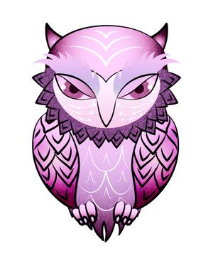 あーまん (aaman)さんの会社名の「owl」フクロウのキャラクターデザインへの提案