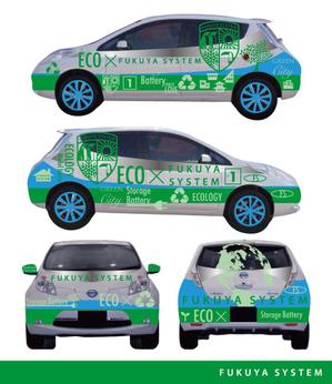 C DESIGN (conifer)さんのデルハウスに展示する日産リーフのラッピングデザインへの提案