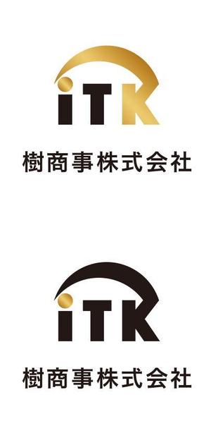 jp tomo ()さんの白と黒と金の３色使い、ITKの３文字をベースにしたロゴ　への提案