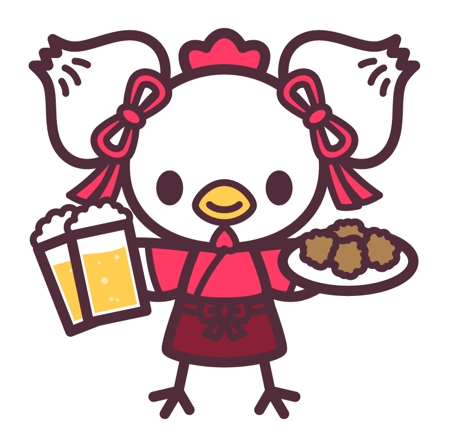 Ryo Connectalさんの事例 実績 提案 鶏のからあげ 小籠包など食べ放題 飲み放題 2 500円 税込 居酒屋のキャラクターロゴ作成 はじめまして Rly クラウドソーシング ランサーズ