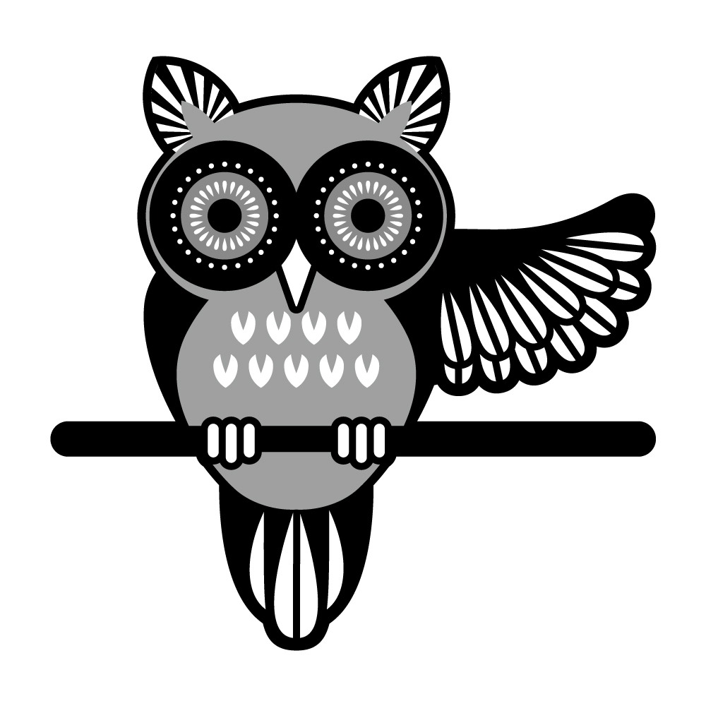 会社名の「owl」フクロウのキャラクターデザイン