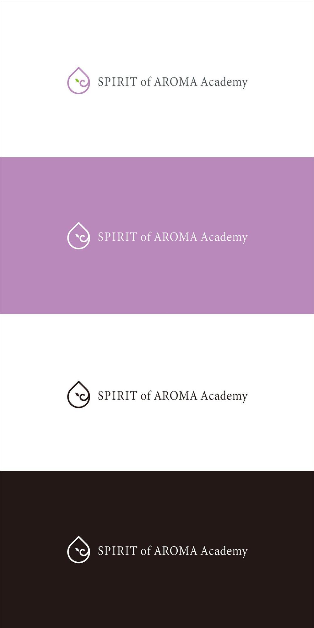 SPIRIT of AROMA Academyのロゴ 今年度公益社団法人アロマ環境協会　認定校申請中