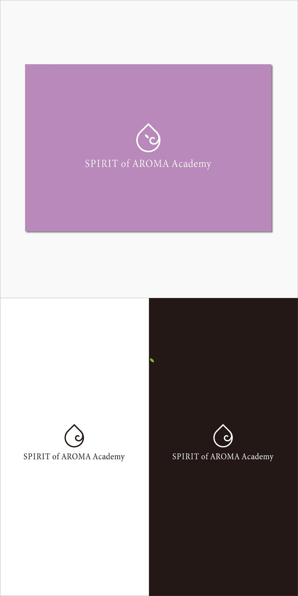SPIRIT of AROMA Academyのロゴ 今年度公益社団法人アロマ環境協会　認定校申請中