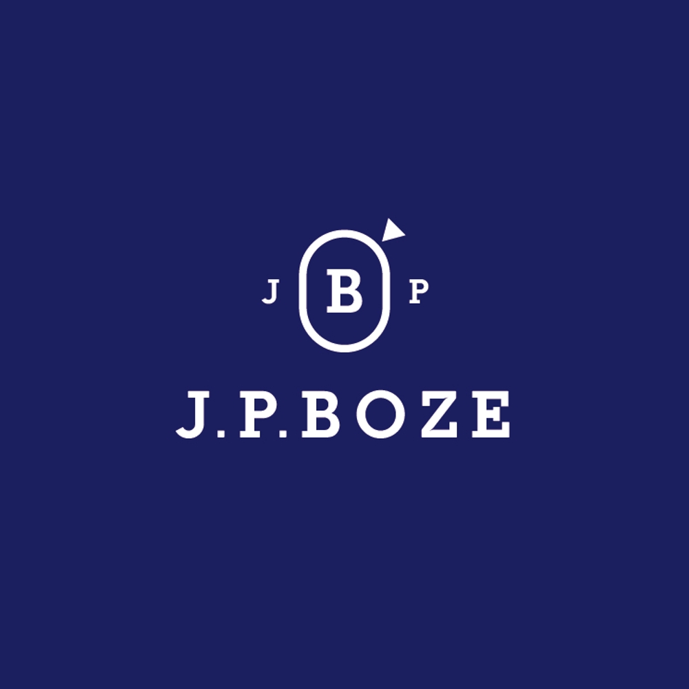 スクールショップ男子学生服PB商品ロゴを将来イメージしている。店名ロゴ「J.P.Boze」を