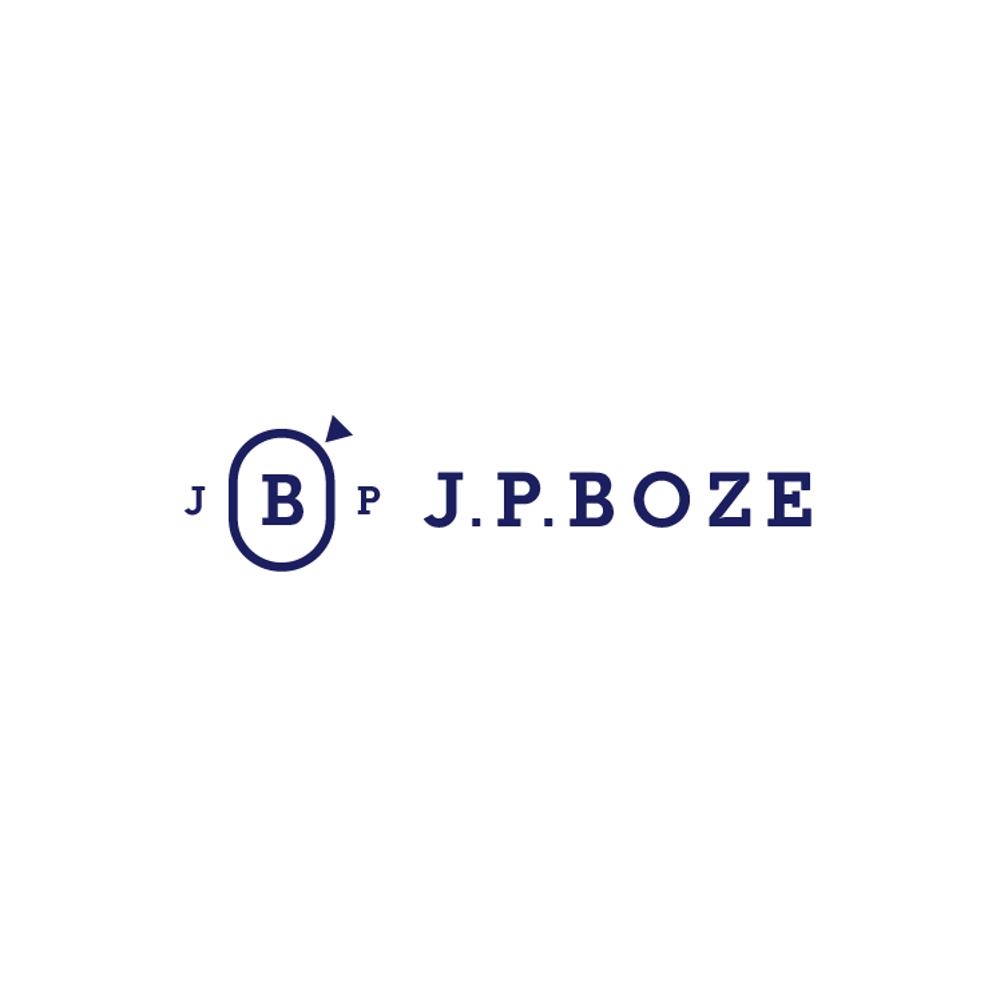 スクールショップ男子学生服PB商品ロゴを将来イメージしている。店名ロゴ「J.P.Boze」を