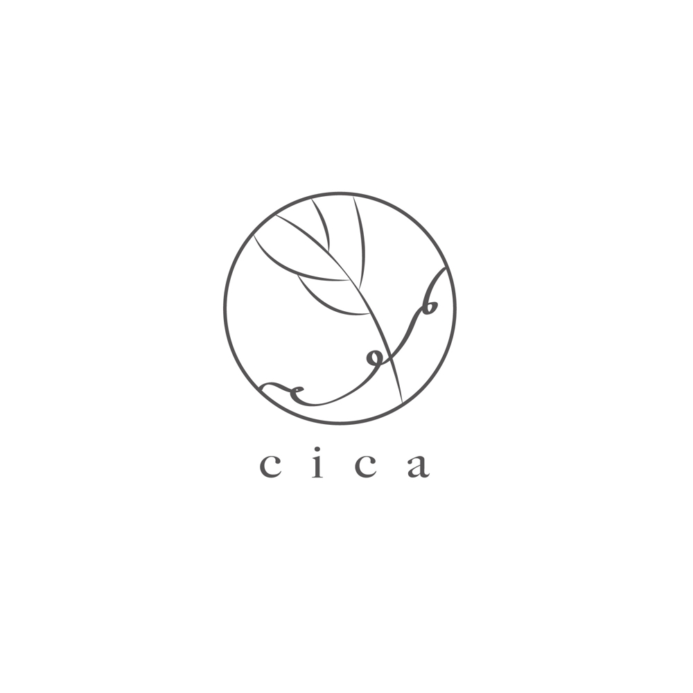 新しく作るヘアサロン「cica」のロゴデザイン