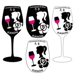 Kproject (55pon)さんの女性ソムリエールだけのシャンパン＆ワインバーのロゴへの提案