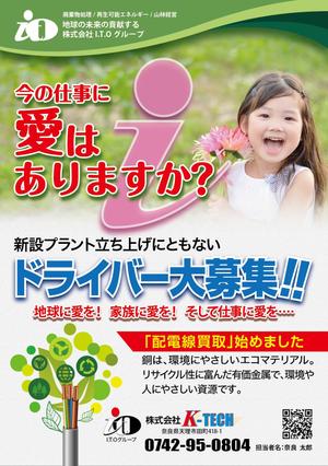鶴亀工房 (turukame66)さんの新設プラントにて「配電線買取開始」のポスターへの提案