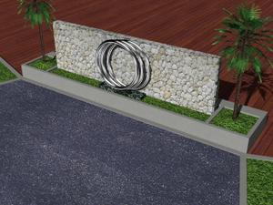 AMAZON (amazon)さんの会社の庭のオブジェのデザインへの提案