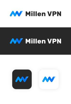 Shoma Yamamoto (mtbook1010)さんのVPNサービス「Millen VPN」のロゴ(通常＆アプリ用ロゴ2種)への提案