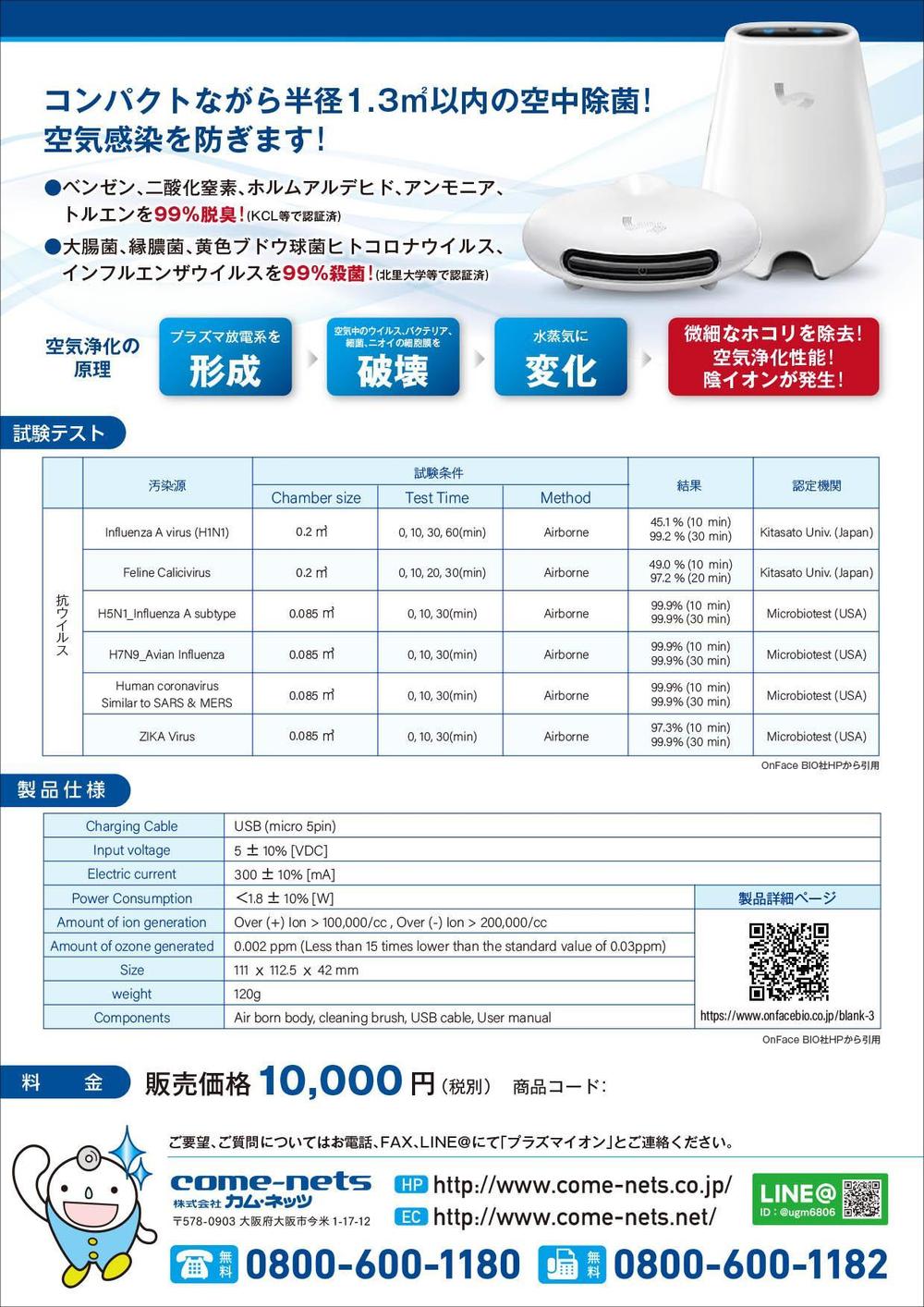 歯医者向けプラズマイオン機のDM・ポスターの作成