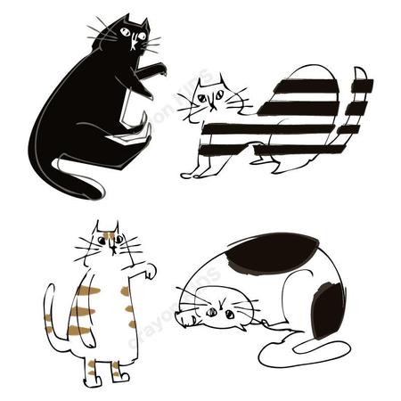 crayon　KIDS (crayonkids)さんの猫のイラスト3種類 募集への提案