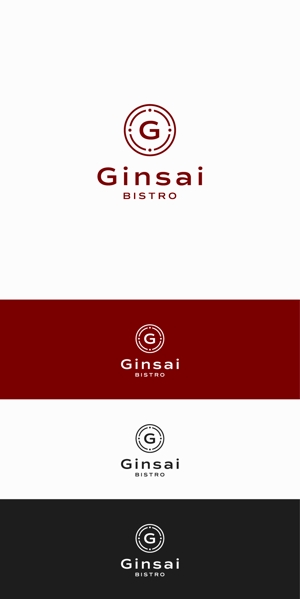 designdesign (designdesign)さんのレストラン　「Bistro Ginsai」のロゴ作成の依頼への提案