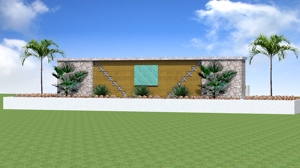 尾倉緑化 (oguraryokuka)さんの会社の庭のオブジェのデザインへの提案