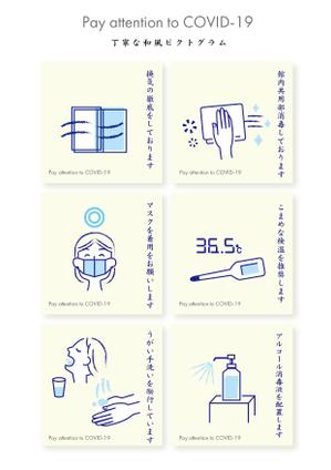 ARCH design (serierise)さんのコロナ対策説明用 ピクトグラム風のイラスト（全国の観光施設に無償提供！）への提案