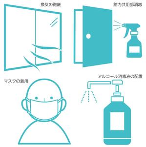 aburanojigokuさんのコロナ対策説明用 ピクトグラム風のイラスト（全国の観光施設に無償提供！）への提案