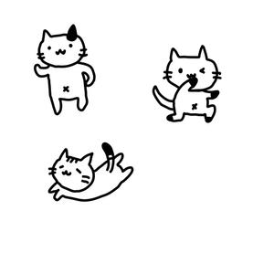 透兎 (achroite_rabbit)さんの猫のイラスト3種類 募集への提案