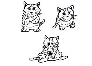小田　一郎 (ichannel16)さんの猫のイラスト3種類 募集への提案