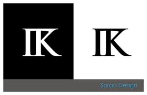 s-design (sorao-1)さんの白と黒と金の３色使い、ITKの３文字をベースにしたロゴ　への提案