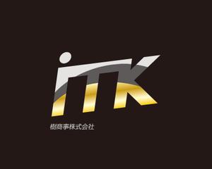 HIROKIX (HEROX)さんの白と黒と金の３色使い、ITKの３文字をベースにしたロゴ　への提案