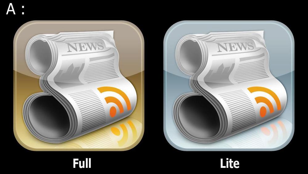 iPhoneのRSSリーダーアプリのアイコン制作