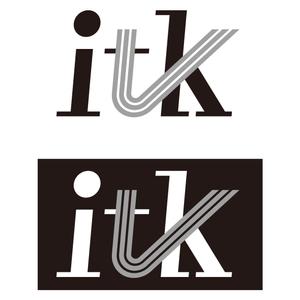 &creative (andcreative)さんの白と黒と金の３色使い、ITKの３文字をベースにしたロゴ　への提案