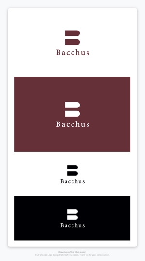 plus color (plus_color)さんの「Bacchus株式会社」のロゴデザインをお願いします。への提案