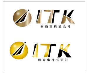 solao (xicosolao)さんの白と黒と金の３色使い、ITKの３文字をベースにしたロゴ　への提案