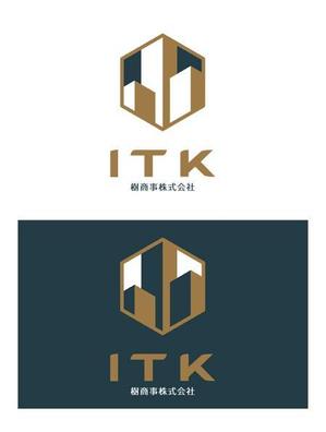 TEX597 ()さんの白と黒と金の３色使い、ITKの３文字をベースにしたロゴ　への提案