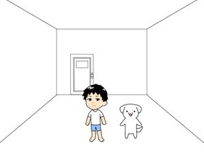 エディ (eddy15)さんのゆるい男性と犬のイラストへの提案