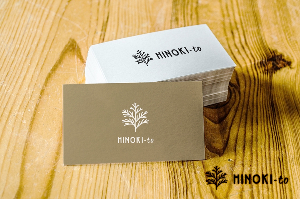 桧製のキッチン用品・バス用品のブランド「HINOKI-to」のロゴ作成