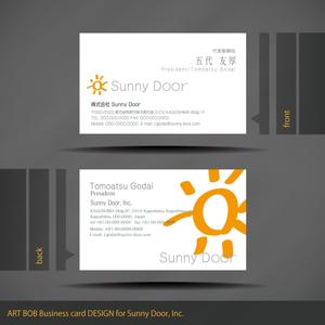 ART BOB (BOB-Workshop)さんの株式会社 「Sunny Door」 の名刺デザインへの提案