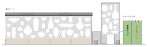 C DESIGN (conifer)さんの生コンクリート製造プラントの大きな壁面(50Mサイズ)のデザインへの提案