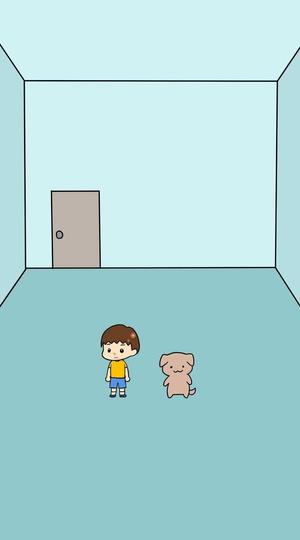 none ()さんのゆるい男性と犬のイラストへの提案