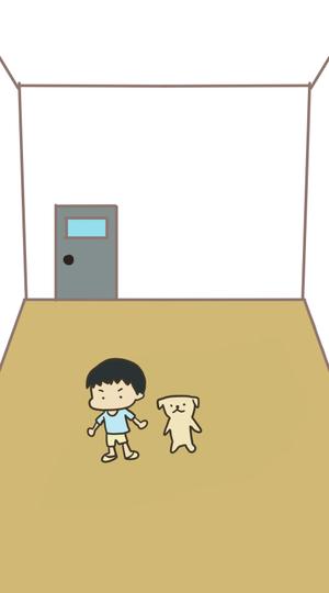 うみ (suzey)さんのゆるい男性と犬のイラストへの提案