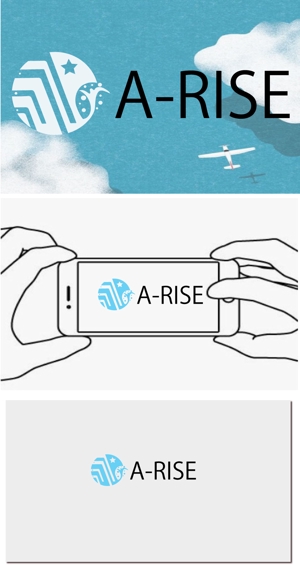 solao (xicosolao)さんの会社名A-RISEのロゴへの提案