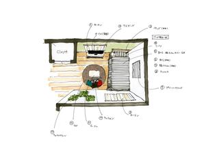 てがきや (tegakiya)さんの内装デザイン　ワンルームアパートのインテリアデザインの仕事への提案